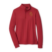 USC Trojans Women's Cardinal SC Interlock Perth Performance 1/4 Zip Top
